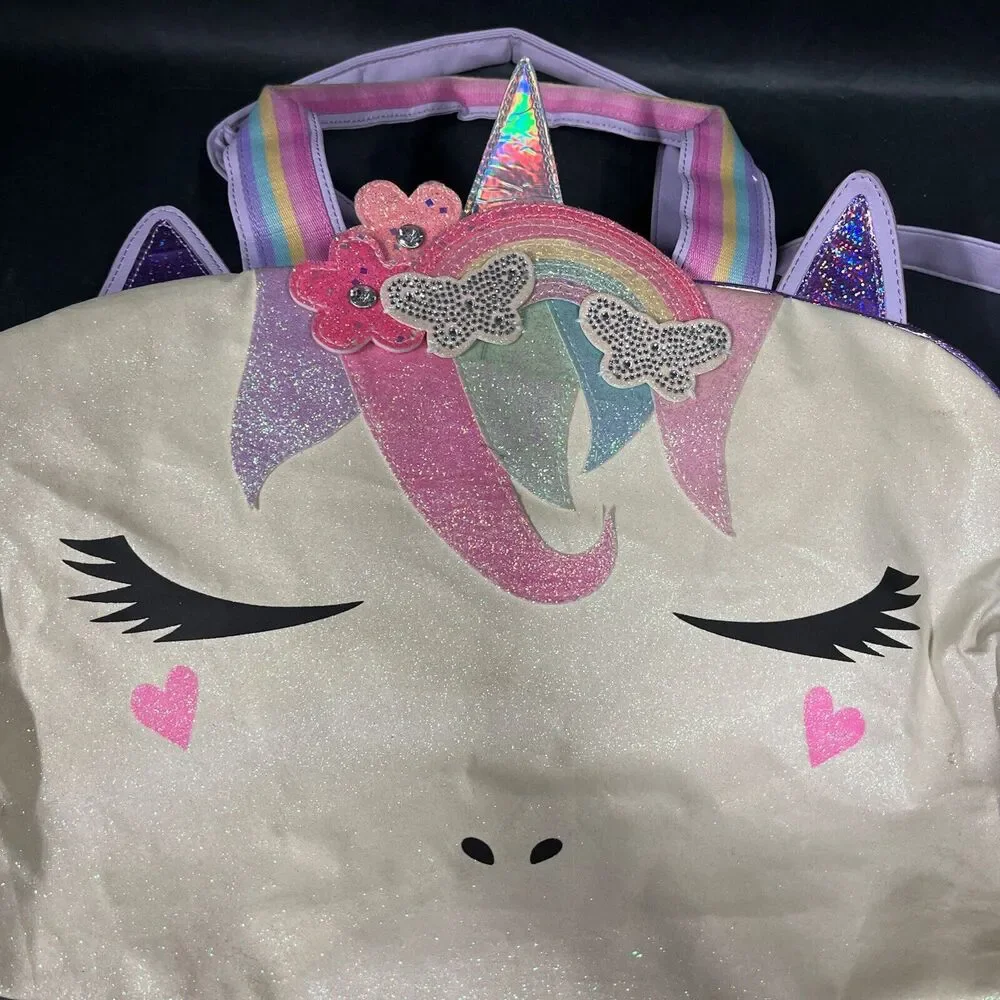 Miss Gwen’s OMG Accessories Unicorn Suitcase Bag Travel‎ Purple Rainbow